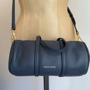 Mansur Gavriel blue mini duffle crossbody bag